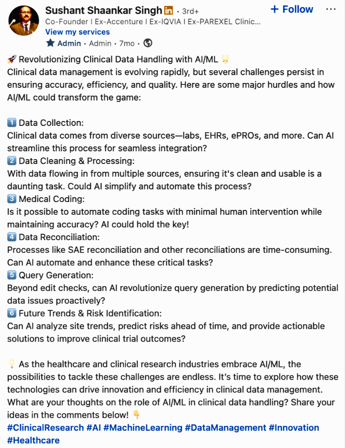 Clinical data management challenges without AI.