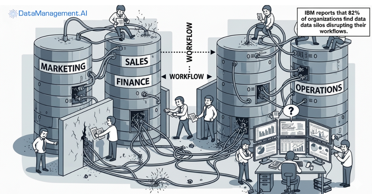 Clinical data statistics about data silos in organizations.