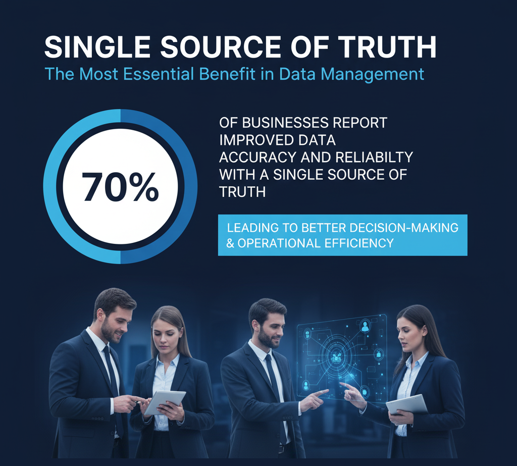 One reason why master data management is important is a single source of truth.
