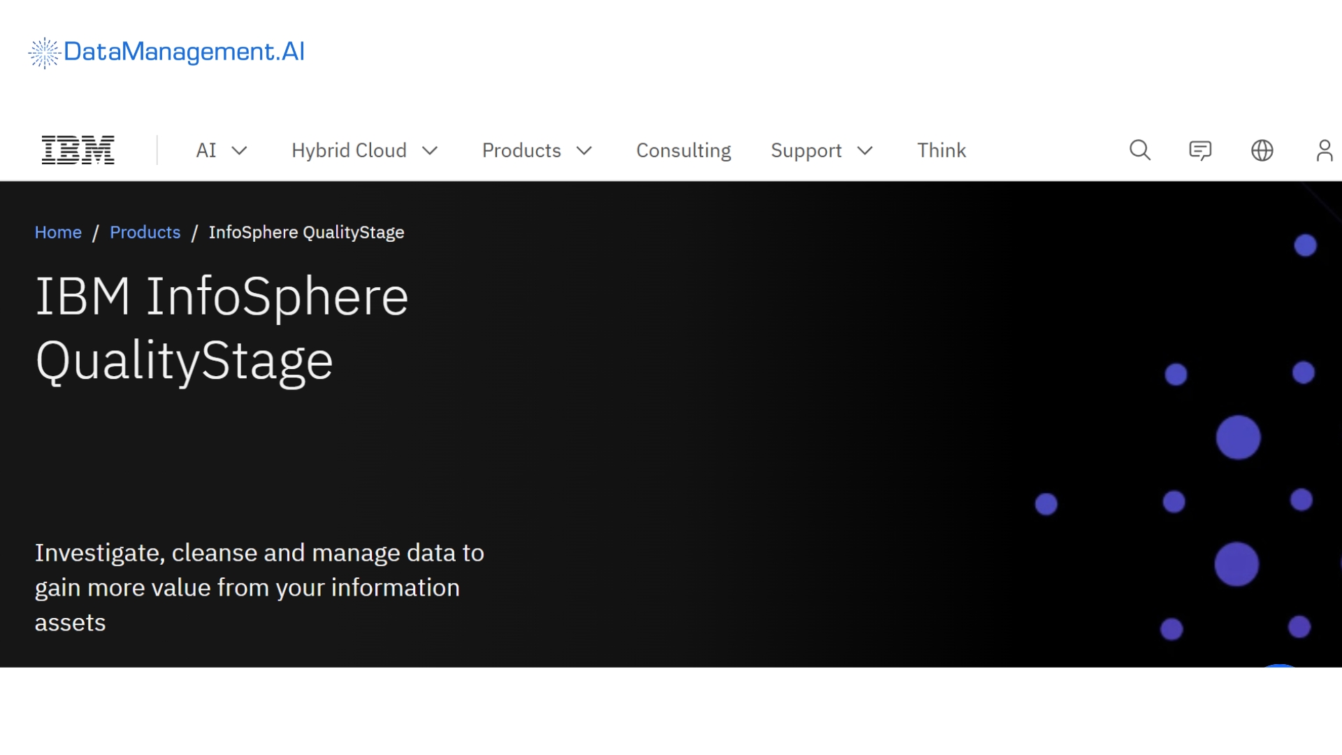 an example of data quality management software is ibm