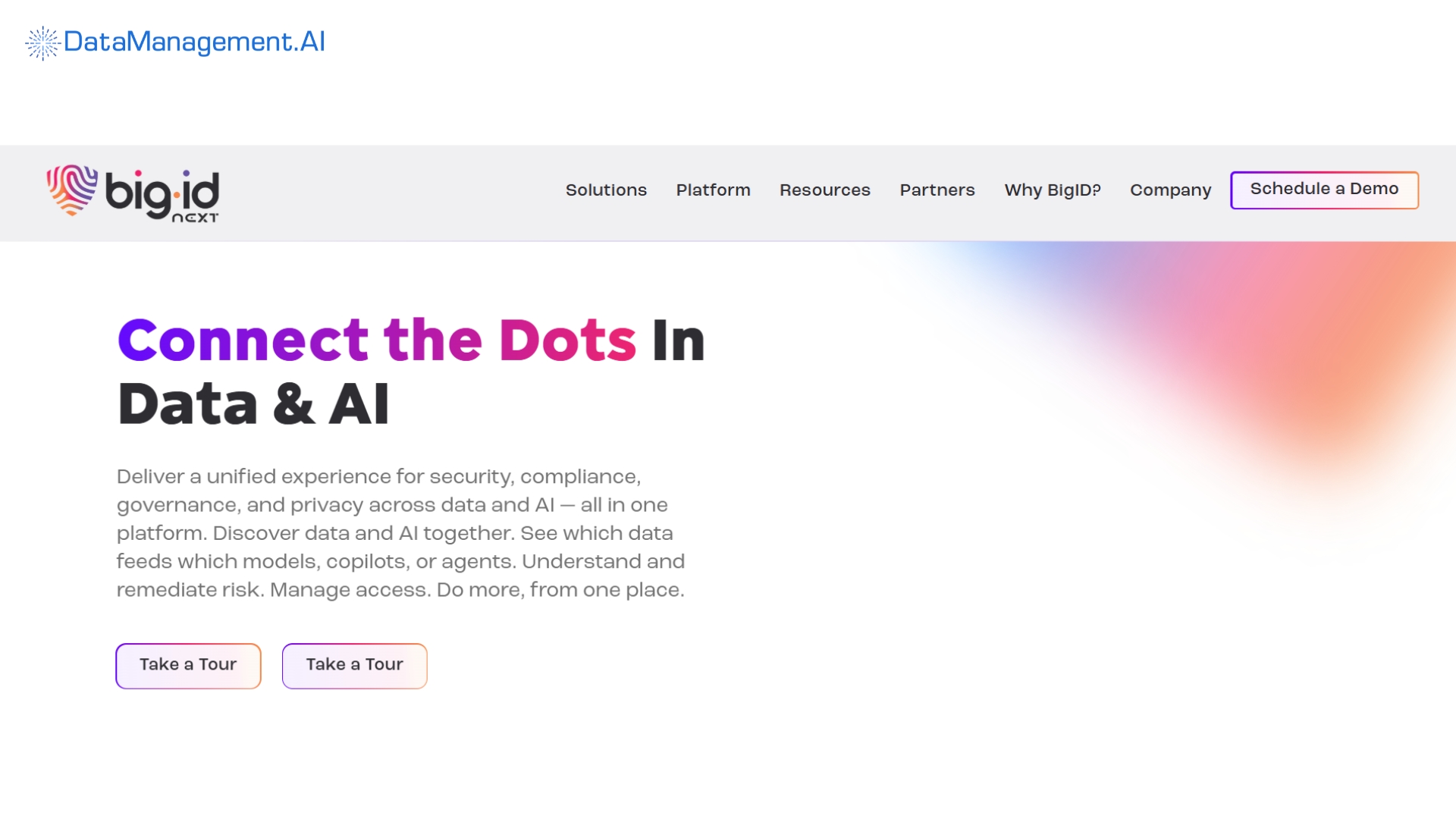 an example of data security posture management solutions is bigid