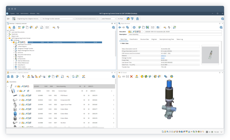 SAP Control Center dashboard.