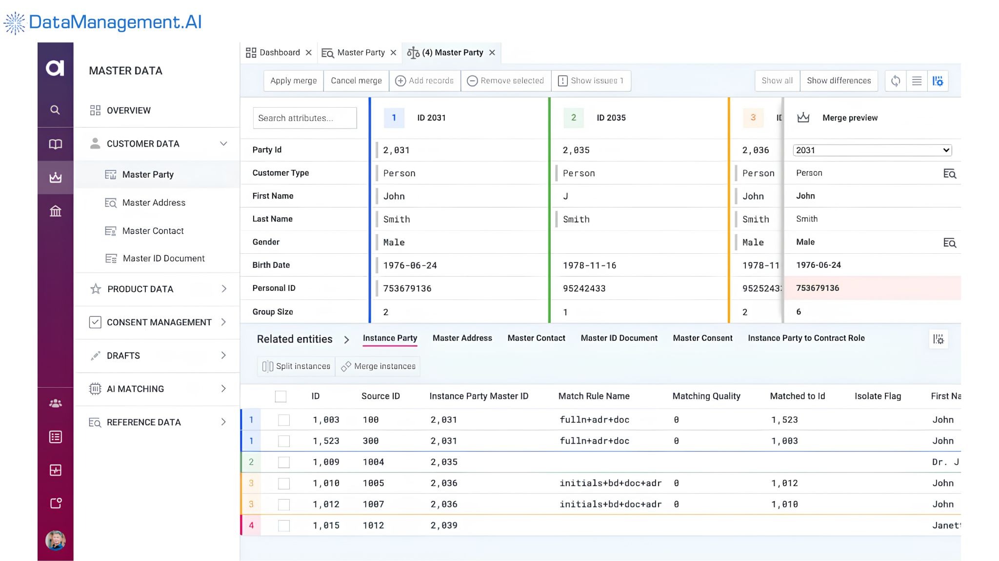 Ataccama ONE enterprise data management solution.